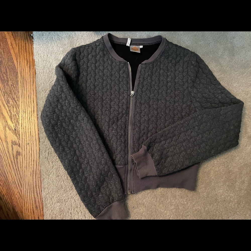 Girls light cable knit jacket